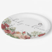 ワイルドフラワーベビーイン開花ガール ペーパープレート (アングル)