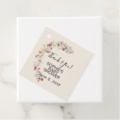 ワイルドフラワーベビーイン開花サンキューメッセージカード フェイバータグ (インサイチュ)