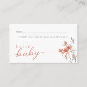 ワイルドフラワーベビーイン開花シャワーおむつラッフル エンクロージャーカード (裏面)