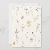 ワイルドフラワーベビーイン開花テラコッタベビーシャワー 招待状 (裏面)