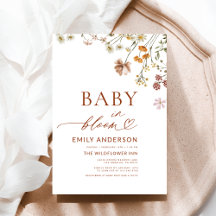 ワイルドフラワーベビーイン開花テラコッタベビーシャワー