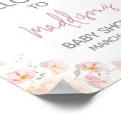 ワイルドフラワーベビーイン開花ベビーシャワーへようこそ ポスター (角)