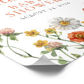 ワイルドフラワーベビーイン開花ベビーシャワーへようこそ ポスター (角)