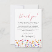 ワイルドフラワーベビーイン開花ベビーシャワーガーデン サンキューカード (正面)