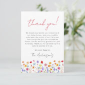 ワイルドフラワーベビーイン開花ベビーシャワーガーデン サンキューカード (スタンド正面)