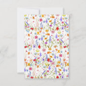 ワイルドフラワーベビーイン開花ベビーシャワーガーデン サンキューカード (裏面)