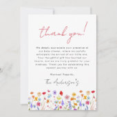 ワイルドフラワーベビーイン開花ベビーシャワーガーデン サンキューカード (正面)