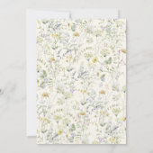 ワイルドフラワーベビーイン開花ベビーシャワーガーデン 招待状 (裏面)