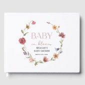 ワイルドフラワーベビーイン開花ベビーシャワーゲストブック ゲストブック (正面)