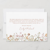 ワイルドフラワーベビーイン開花ベビーシャワーテラコッタ サンキューカード (裏面)