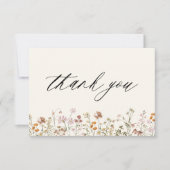 ワイルドフラワーベビーイン開花ベビーシャワーテラコッタ サンキューカード (正面)