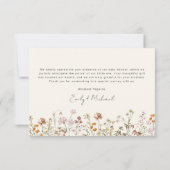 ワイルドフラワーベビーイン開花ベビーシャワーテラコッタ サンキューカード (裏面)