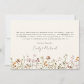 ワイルドフラワーベビーイン開花ベビーシャワーテラコッタ サンキューカード (裏面)