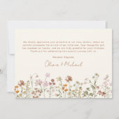 ワイルドフラワーベビーイン開花ベビーシャワーテラコッタ サンキューカード (裏面)