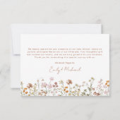 ワイルドフラワーベビーイン開花ベビーシャワーテラコッタ サンキューカード (裏面)