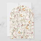 ワイルドフラワーベビーイン開花ベビーシャワーテラコッタ 招待状 (裏面)