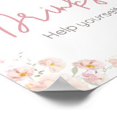 ワイルドフラワーベビーイン開花ベビーシャワードリンク ポスター (角)