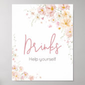 ワイルドフラワーベビーイン開花ベビーシャワードリンク ポスター (正面)