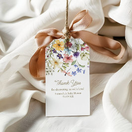 ワイルドフラワーベビーイン開花ベビーシャワーメッセージカード ギフトタグ