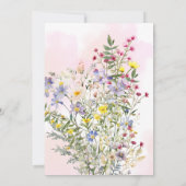 ワイルドフラワーベビーイン開花ベビーシャワー招待状 招待状 (裏面)