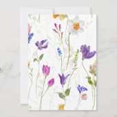 ワイルドフラワーベビーイン開花ベビーシャワー招待状 招待状 (裏面)