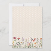 ワイルドフラワーベビーイン開花ベビーシャワー招待状 招待状 (裏面)