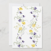 ワイルドフラワーベビーイン開花ベビーシャワー招待状 招待状 (裏面)