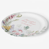 ワイルドフラワーベビーイン開花ベビーシャワー紙プレート ペーパープレート (アングル)