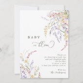 ワイルドフラワーベビーイン開花ベビーシャワー サンキューカード (正面)