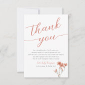 ワイルドフラワーベビーイン開花ベビーシャワー サンキューカード (正面)