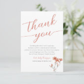 ワイルドフラワーベビーイン開花ベビーシャワー サンキューカード (スタンド正面)