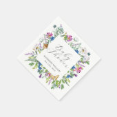 ワイルドフラワーベビーイン開花ベビーシャワー スタンダードカクテルナプキン (角)