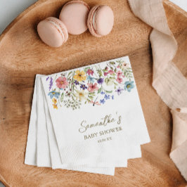 ワイルドフラワーベビーイン開花ベビーシャワー スタンダードカクテルナプキン