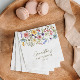 ワイルドフラワーベビーイン開花ベビーシャワー スタンダードカクテルナプキン