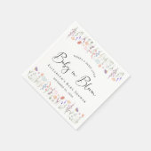 ワイルドフラワーベビーイン開花ベビーシャワー スタンダードカクテルナプキン (角)