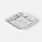 ワイルドフラワーベビーイン開花ベビーシャワー ペーパープレート (傾斜あり)