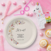 ワイルドフラワーベビーイン開花ベビーシャワー ペーパープレート (パーティー)