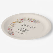 ワイルドフラワーベビーイン開花ベビーシャワー ペーパープレート (アングル)