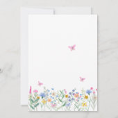 ワイルドフラワーベビーイン開花ベビーシャワー 招待状 (裏面)