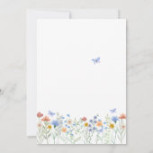 ワイルドフラワーベビーイン開花ベビーシャワー 招待状 (裏面)