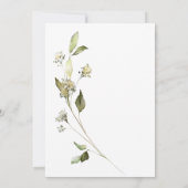 ワイルドフラワーベビーイン開花ベビーシャワー 招待状 (裏面)