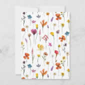 ワイルドフラワーベビーイン開花ベビーシャワー 招待状 (裏面)