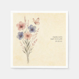 ワイルドフラワーベビーイン開花ベビー スタンダードカクテルナプキン