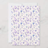 ワイルドフラワーベビーイン開花ボーイベビーシャワー 招待状 (裏面)