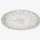 ワイルドフラワーベビーイン開花紙プレート ペーパープレート (アングル)