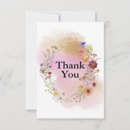 ワイルドフラワーベビーイン開花 サンキューカード