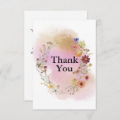 ワイルドフラワーベビーイン開花 サンキューカード (正面/裏面)