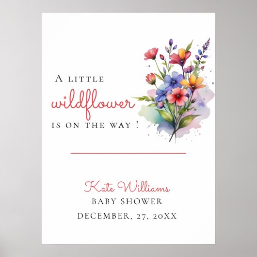 ワイルドフラワーベビーイン開花 ポスター (正面)