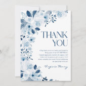 ワイルドフラワーベビーガールバースデーパーティー サンキューカード (正面)