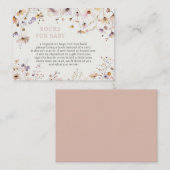 ワイルドフラワーベビーガール赤ちゃんシャワーブックリクエスト エンクロージャーカード (正面/裏面)